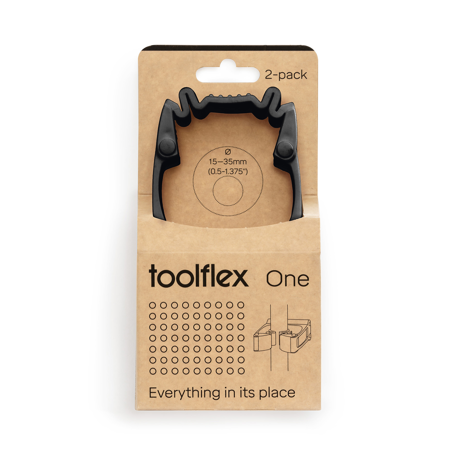 One Holder with Wall Adapter, 2-pack